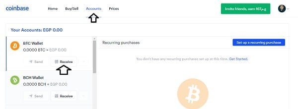 Coinbase Bitcoin Account