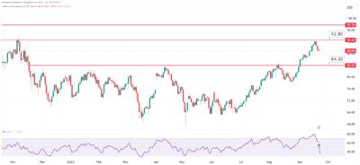 شارت النفط الفريم اليومي